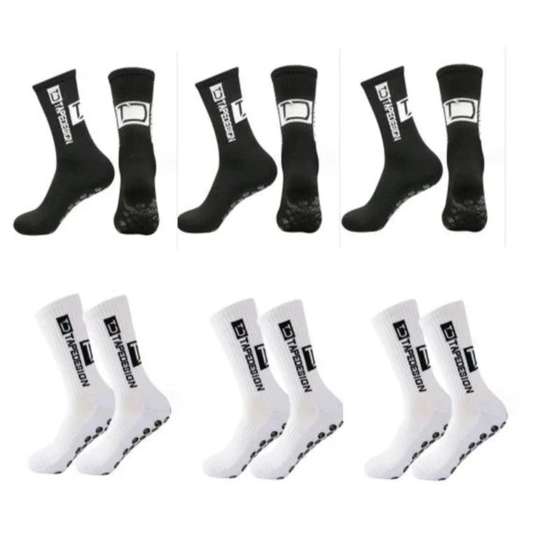 Kit com 6 Meias Esportivas Antiderrapantes