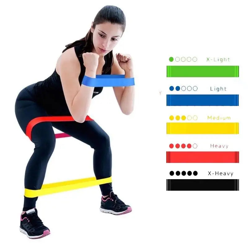 Mini Bands OlimpoFit - Kit de 5 Faixas Elásticas para Exercícios e Mobilidade