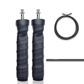 Eleva seu treino com a SpeedRope profissional OlimpoFit. Rolamentos de esferas, ajustável, antiderrapante. Acelere seus resultados com este equipamento versátil de fitness. Compre agora!