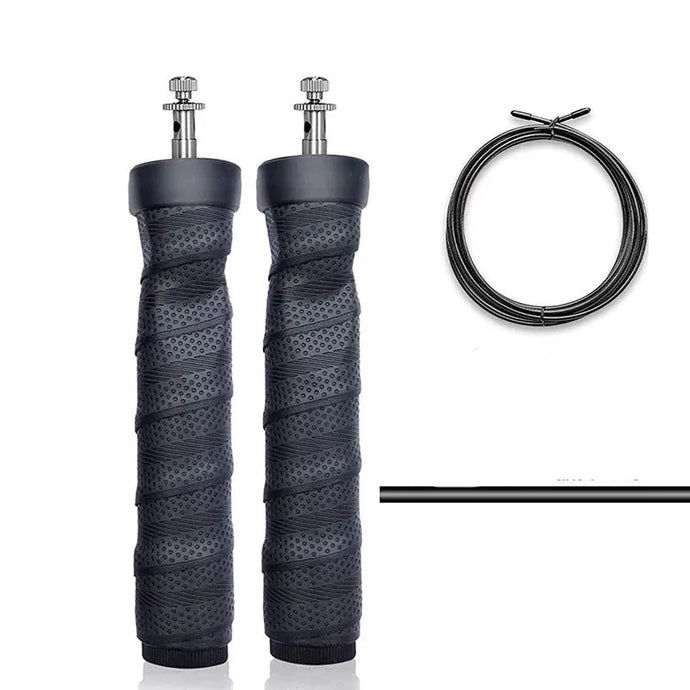 Eleva seu treino com a SpeedRope profissional OlimpoFit. Rolamentos de esferas, ajustável, antiderrapante. Acelere seus resultados com este equipamento versátil de fitness. Compre agora!