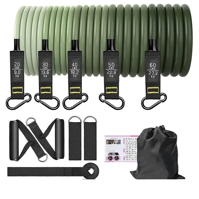 Kit Cores de Elásticos de Resistência para Musculação OlimpoFit