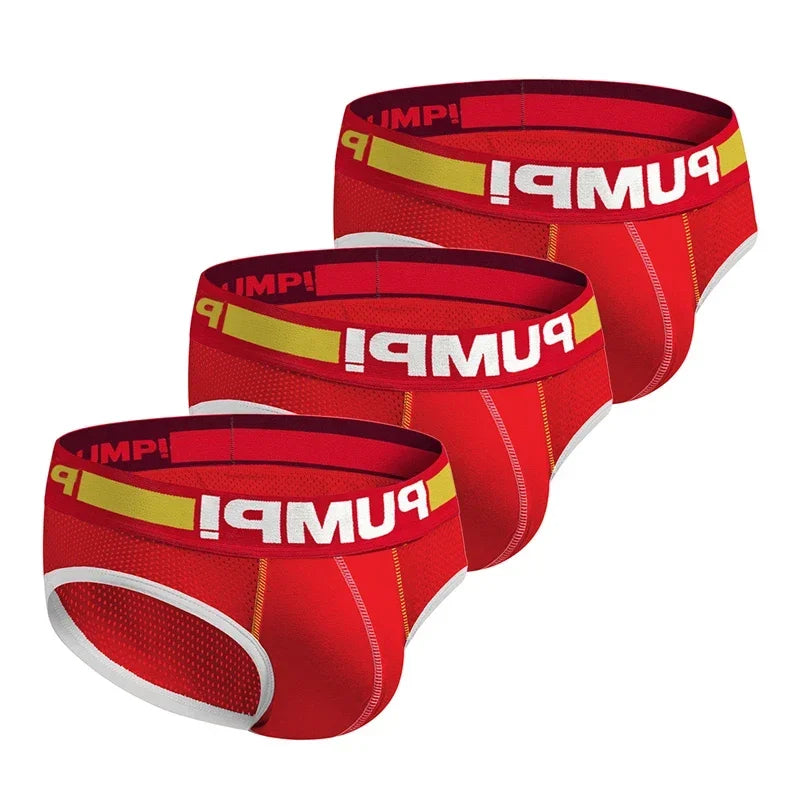 Kit 3 Cuecas com Suporte Respiráveis OlimpoFit