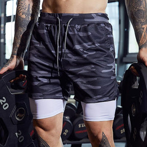 Shorts Dry Fit OlimpoForce Camuflado 2 em 1