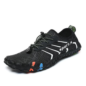 Descubra os Tênis Aquáticos Respiráveis Quick Dry, ideais para Natação e Praia. Leves, Confortáveis e Duráveis, são perfeitos para seus momentos de lazer no verão. Compre já!