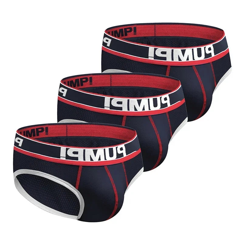 Kit 3 Cuecas com Suporte Respiráveis OlimpoFit